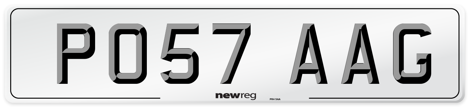 PO57 AAG Number Plate from New Reg